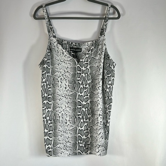 Love & Legend Snakeskin Print Chiffon Cami Tank Top NWT - Picture 1 of 5